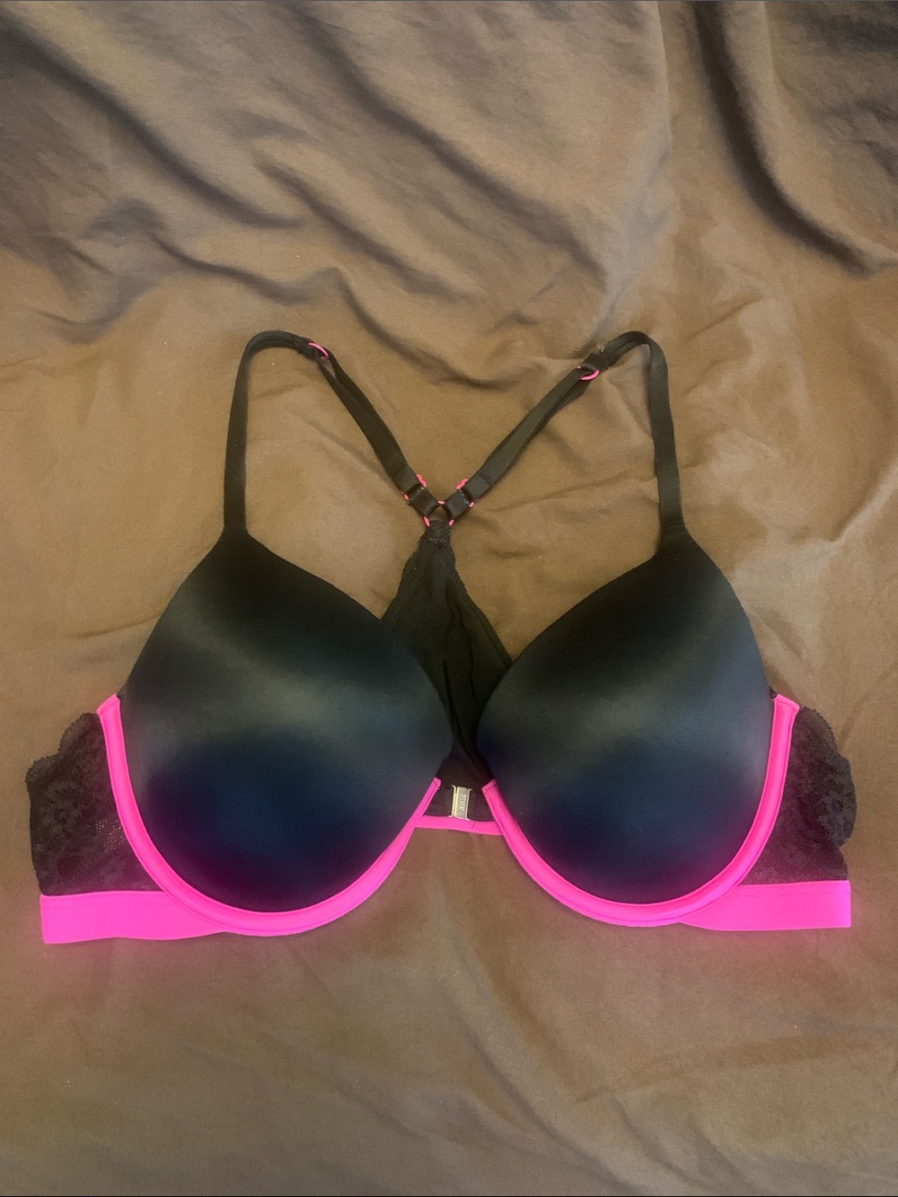 VS Pink Push Up Racer Back-Front Closure